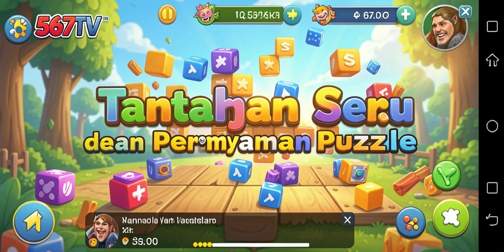 Tampilan gameplay seru di 567TV dengan berbagai teka-teki menarik.