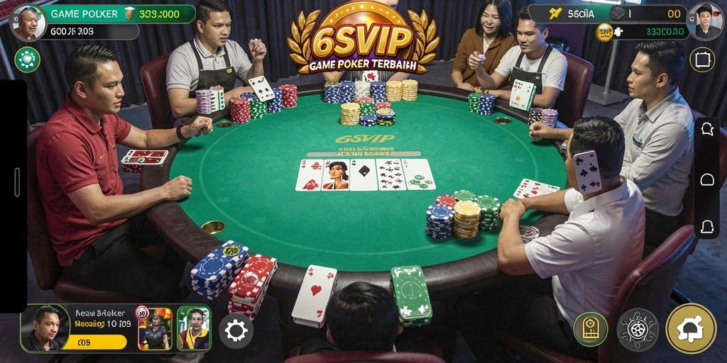 Tampilan gameplay menarik di 6SVIP dengan aksi Poker yang mendebarkan.