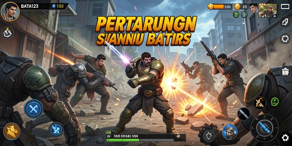 Screenshot BATA123 menampilkan pertarungan epik antara karakter-karakter kuat.