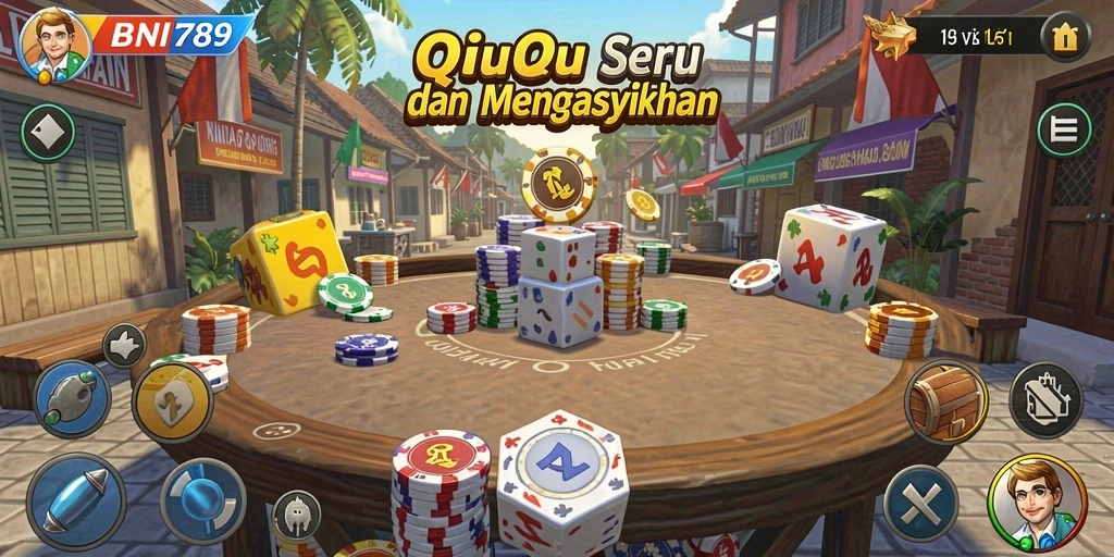 Tampilan gameplay seru BNI789 dalam aksi QiuQiu.