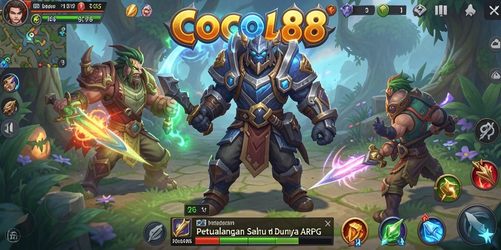 Tampilan gameplay COCOL88 yang seru dalam pertarungan ARPG.
