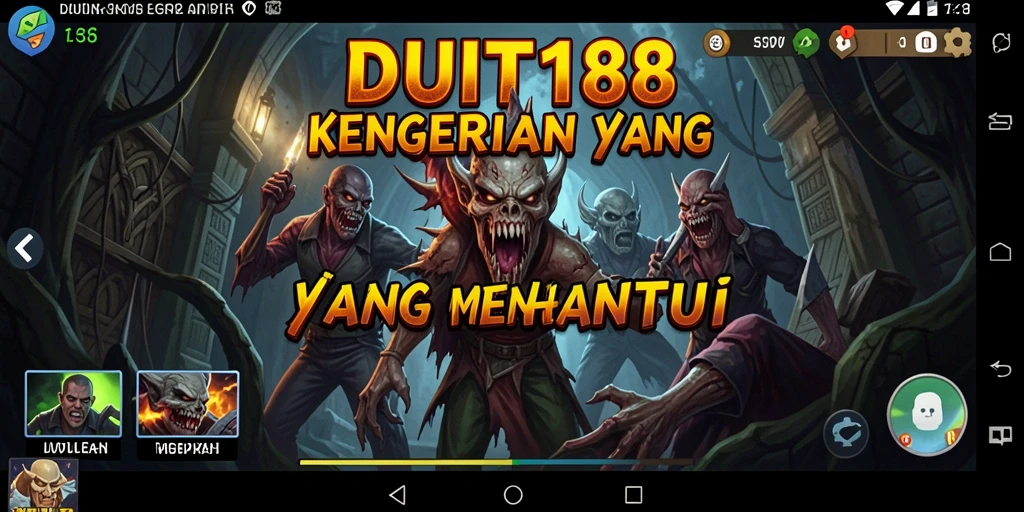Screenshot gameplay seram dari DUIT188 yang penuh ketegangan.
