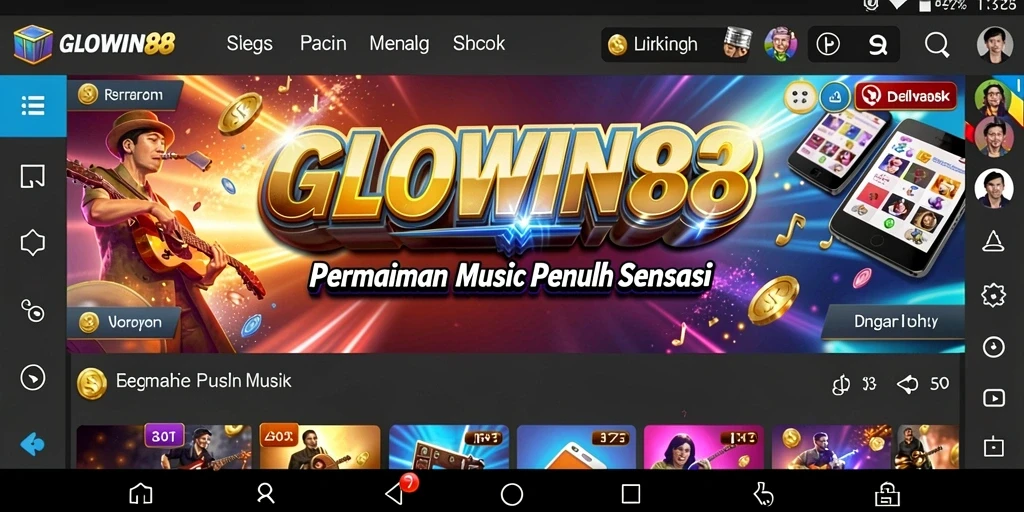 GLOWIN88 menampilkan gameplay musik yang seru dan interaktif.