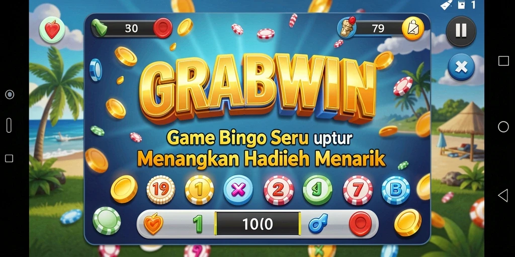 Tampilan gameplay GRABWIN yang penuh warna dan dinamis.