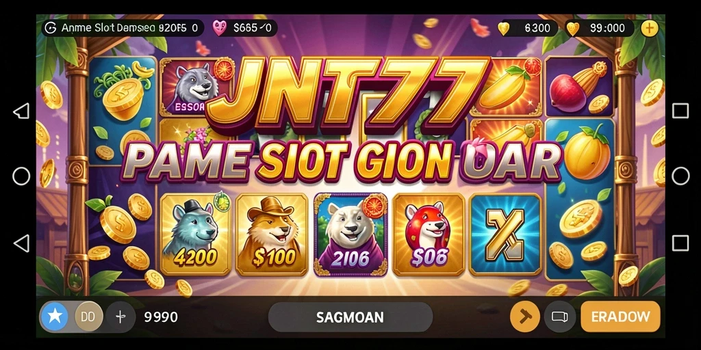 Tampilan gameplay Slot yang menarik dan penuh warna dari JNT777.