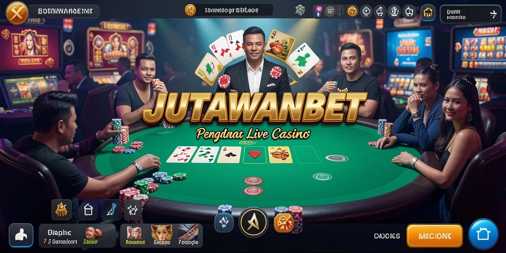 Tampilan gameplay JUTAWANBET yang realistis dan menarik di Live Casino.