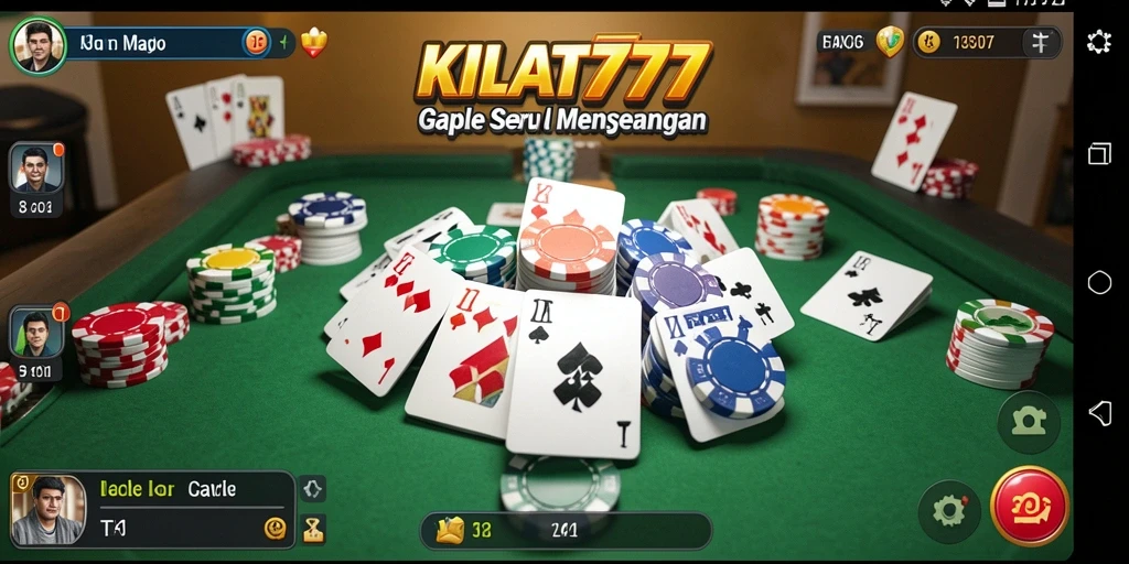 Screenshot gameplay seru Gaple di KILAT777.