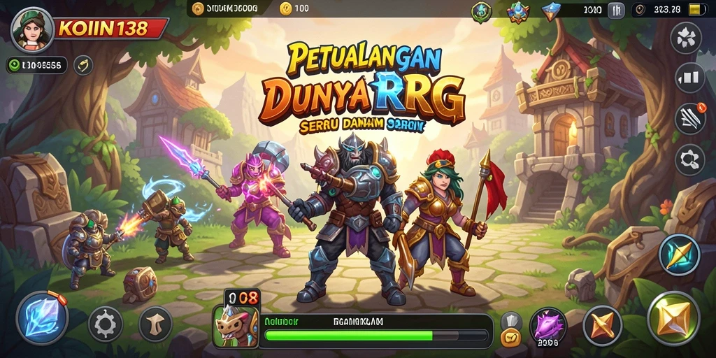 Tampilan gameplay KOIN138 yang menegangkan dalam dunia RPG.