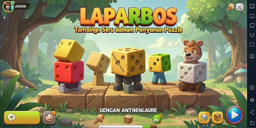 Screenshot utama LAPARBOS menampilkan gameplay Puzzle yang menantang dan menyenangkan.