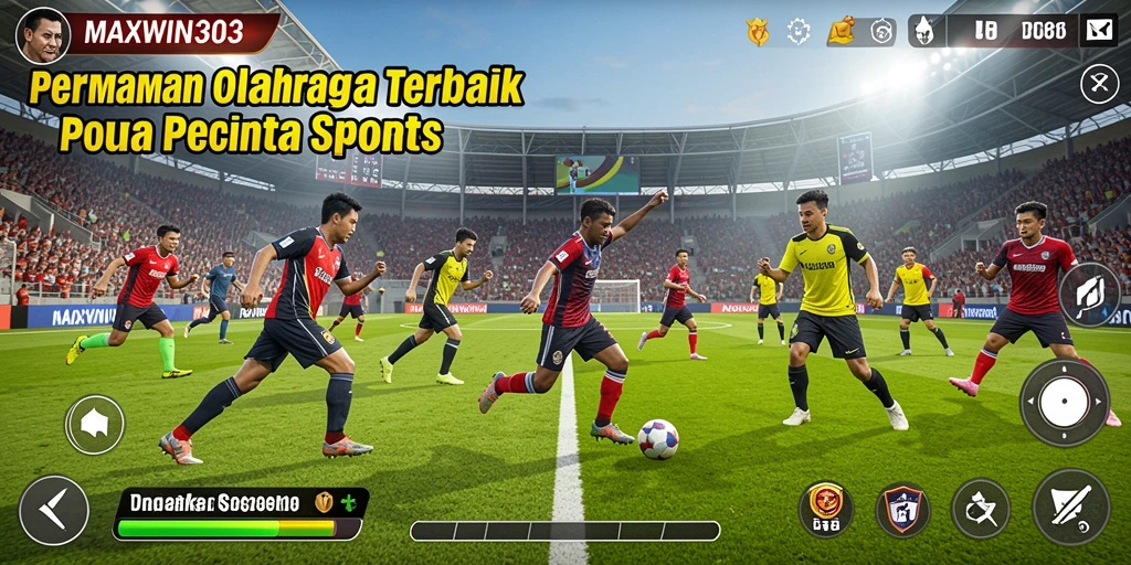 Tampilan gameplay MAXWIN303 yang mendebarkan saat pertandingan olahraga.