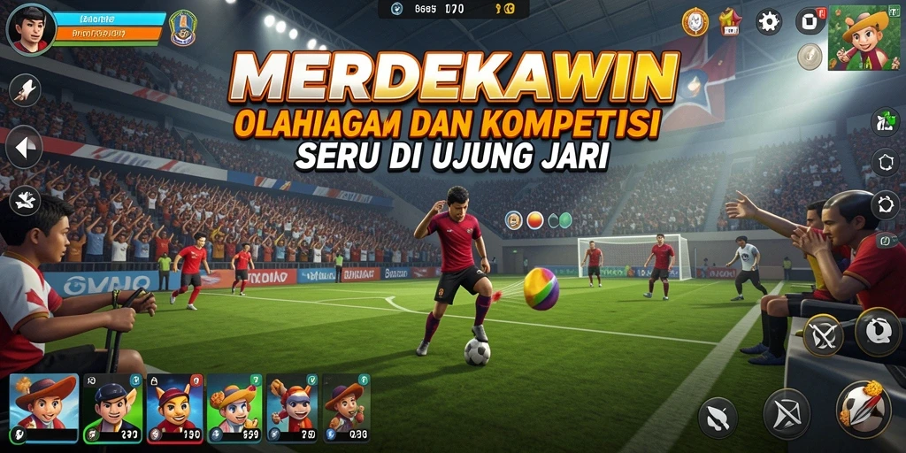 Screenshot gameplay MERDEKAWIN yang penuh aksi dan kompetisi.