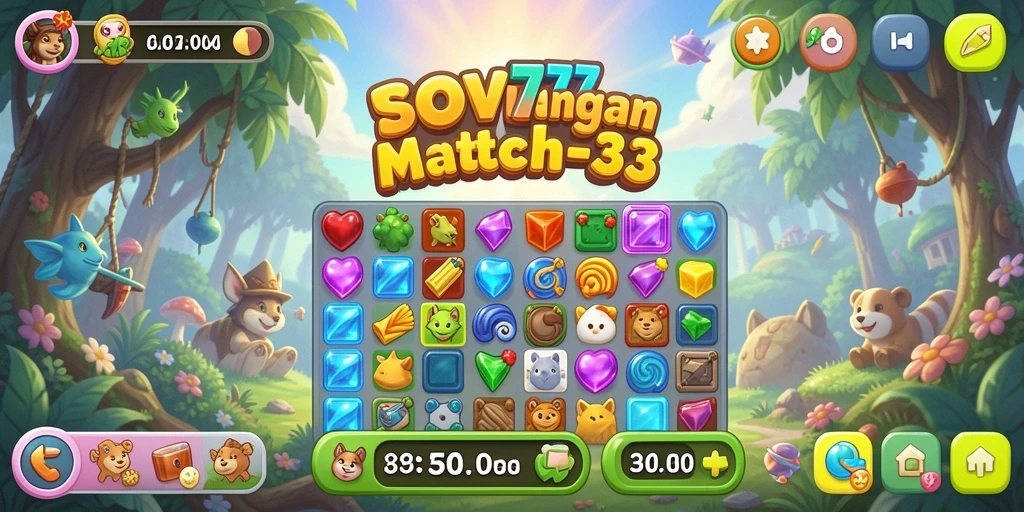 Tampilan gameplay SOV777 yang penuh warna dan menantang.