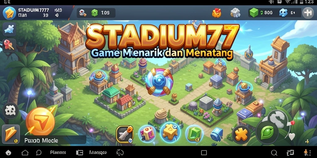 Screenshot gameplay STADIUM77 yang menampilkan berbagai teka-teki menarik.