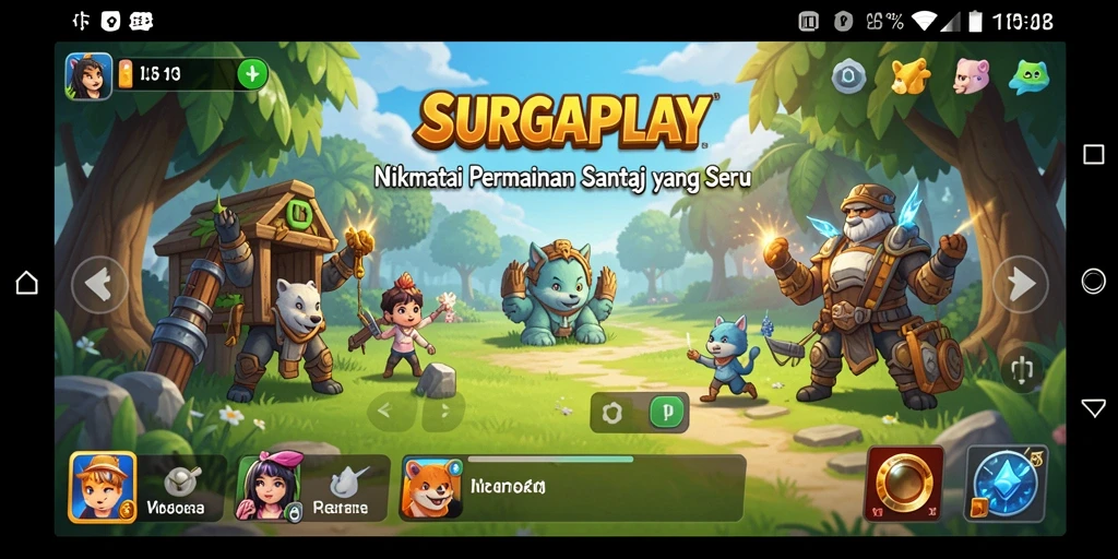 Menampilkan gameplay seru dan penuh tantangan dari SURGAPLAY.