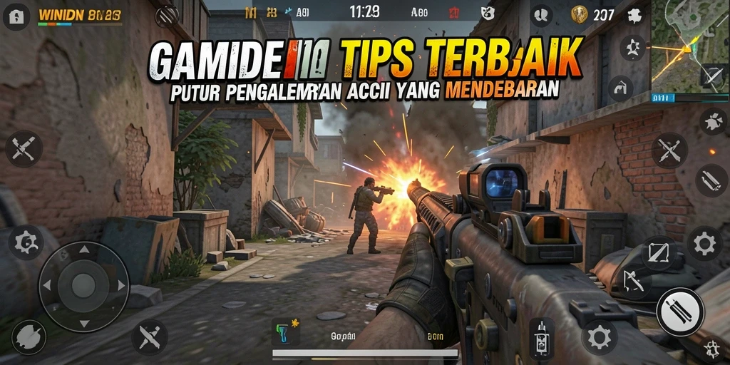Screenshot gameplay WINIDN menampilkan aksi mendebarkan dalam pertempuran TPS.